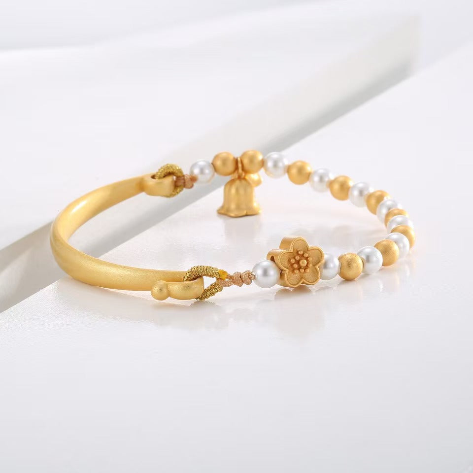 Environmental-Friendly Copper Real Gold Plating + Retro Style Bracelet