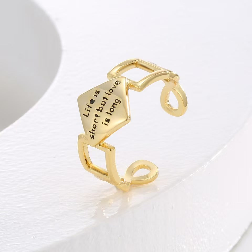 Real Gold Plating + Elegant Open Ring
