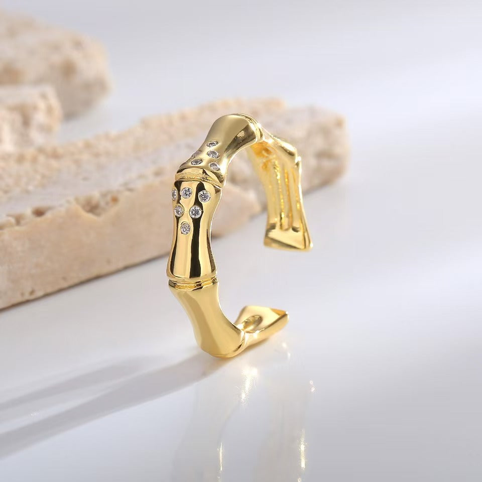 Real Gold Plating+Fashionable and Simple Open Ring