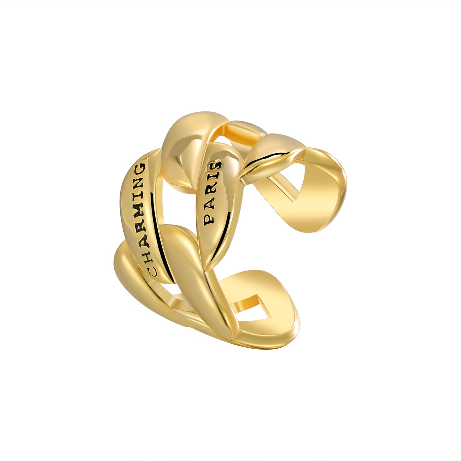 Real Gold Plating + Fashionable Simple Open Ring