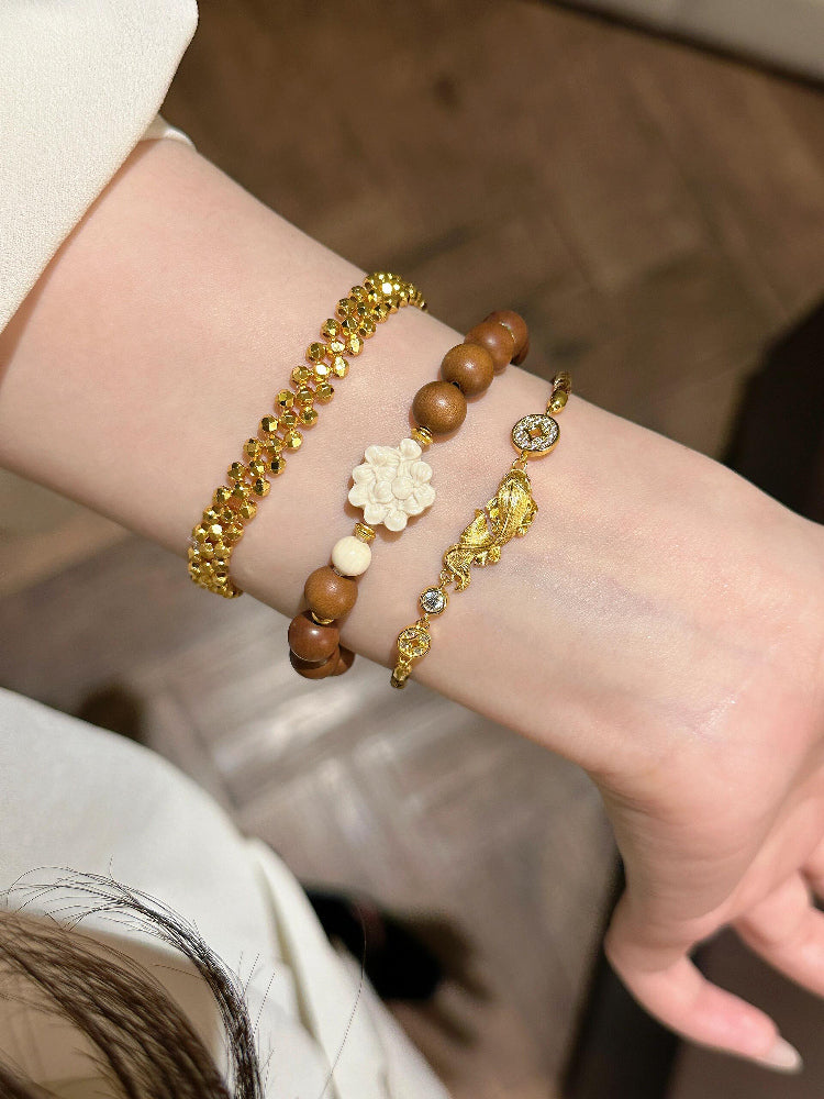 New Chinese Style Koi Brown Rope Woven Bracelet Fashion Jewelry