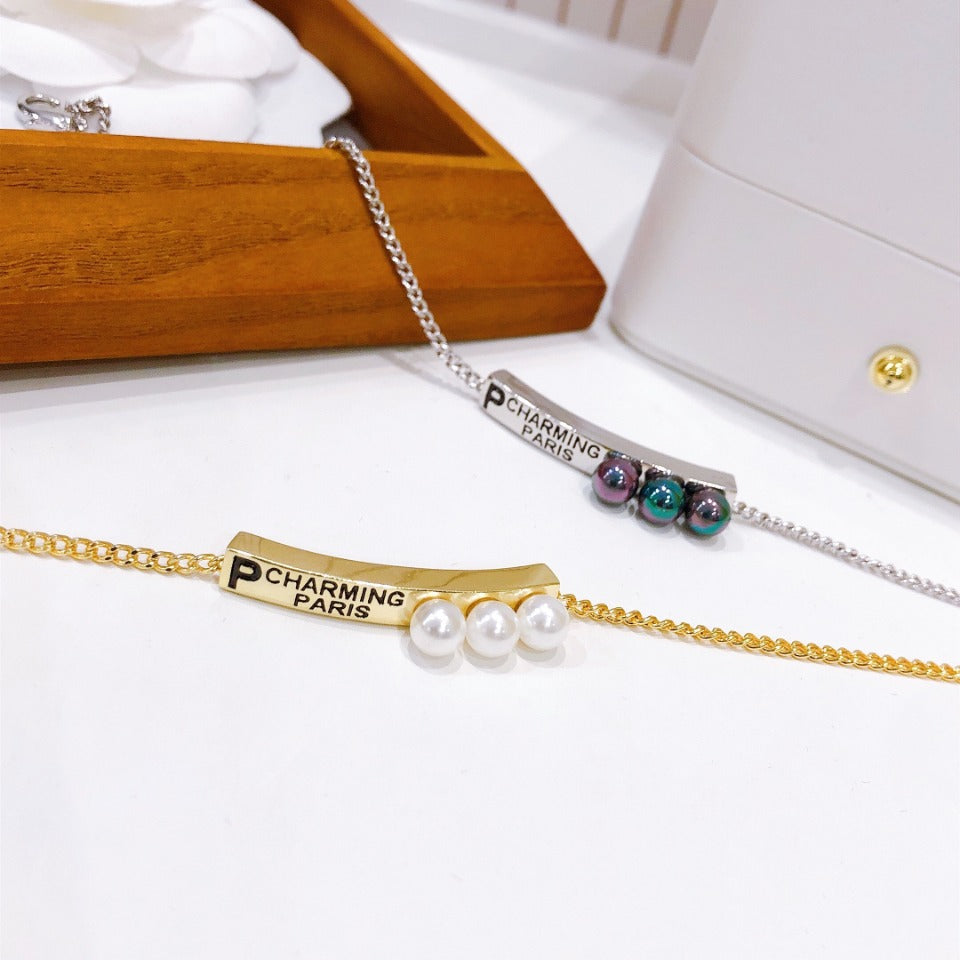 Environmental-Friendly Copper Real Gold Plating + Fashion Pearl Bracelet