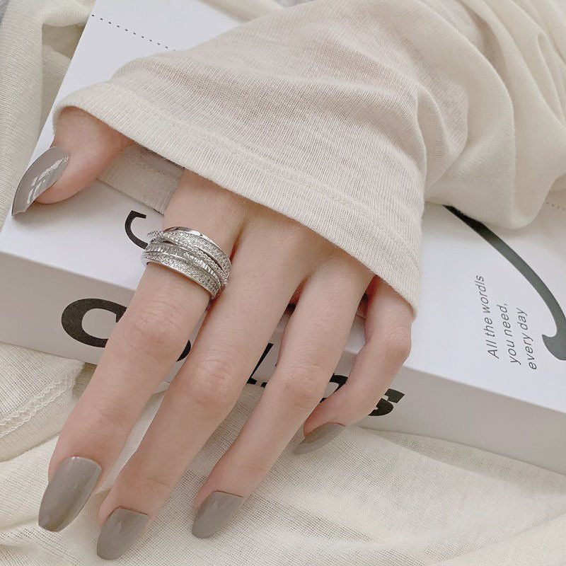 Gold-plated Zircon Adjustable Size Wrap Ring