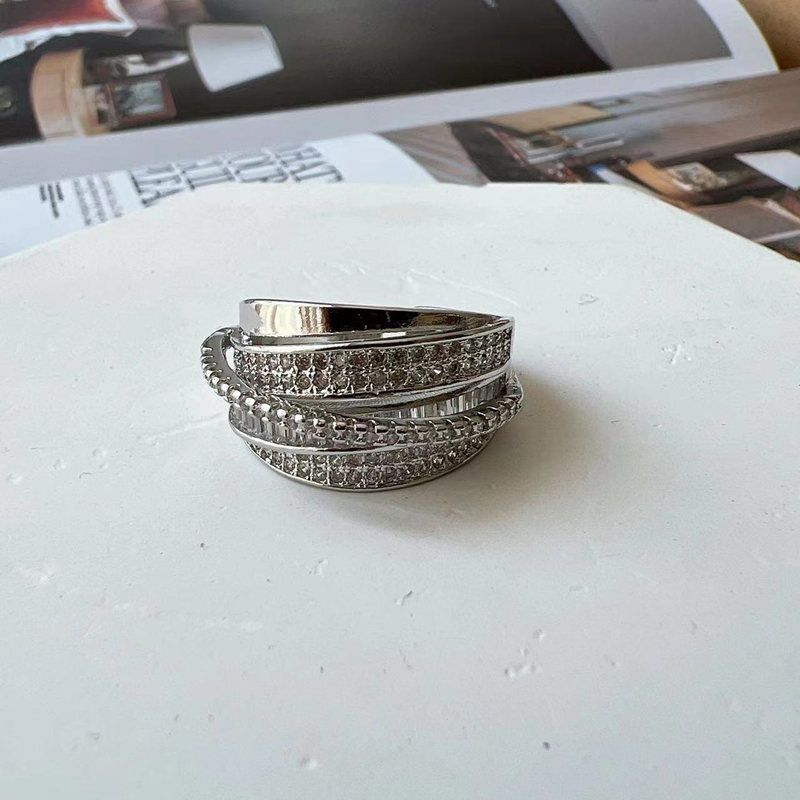 Gold-plated Zircon Adjustable Size Wrap Ring