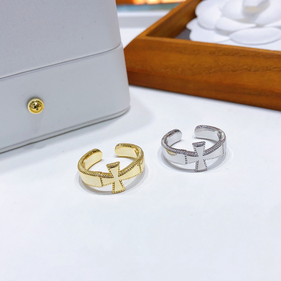Real Gold Plating + Fashionable Simple Open Ring