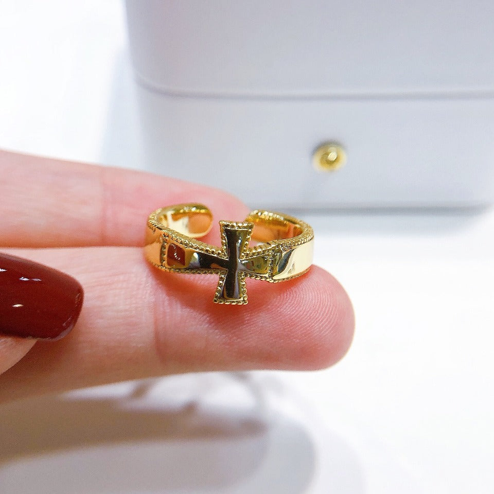 Real Gold Plating + Fashionable Simple Open Ring