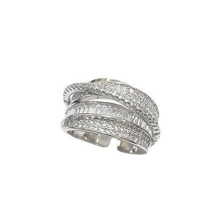 Gold-plated Zircon Adjustable Size Wrap Ring