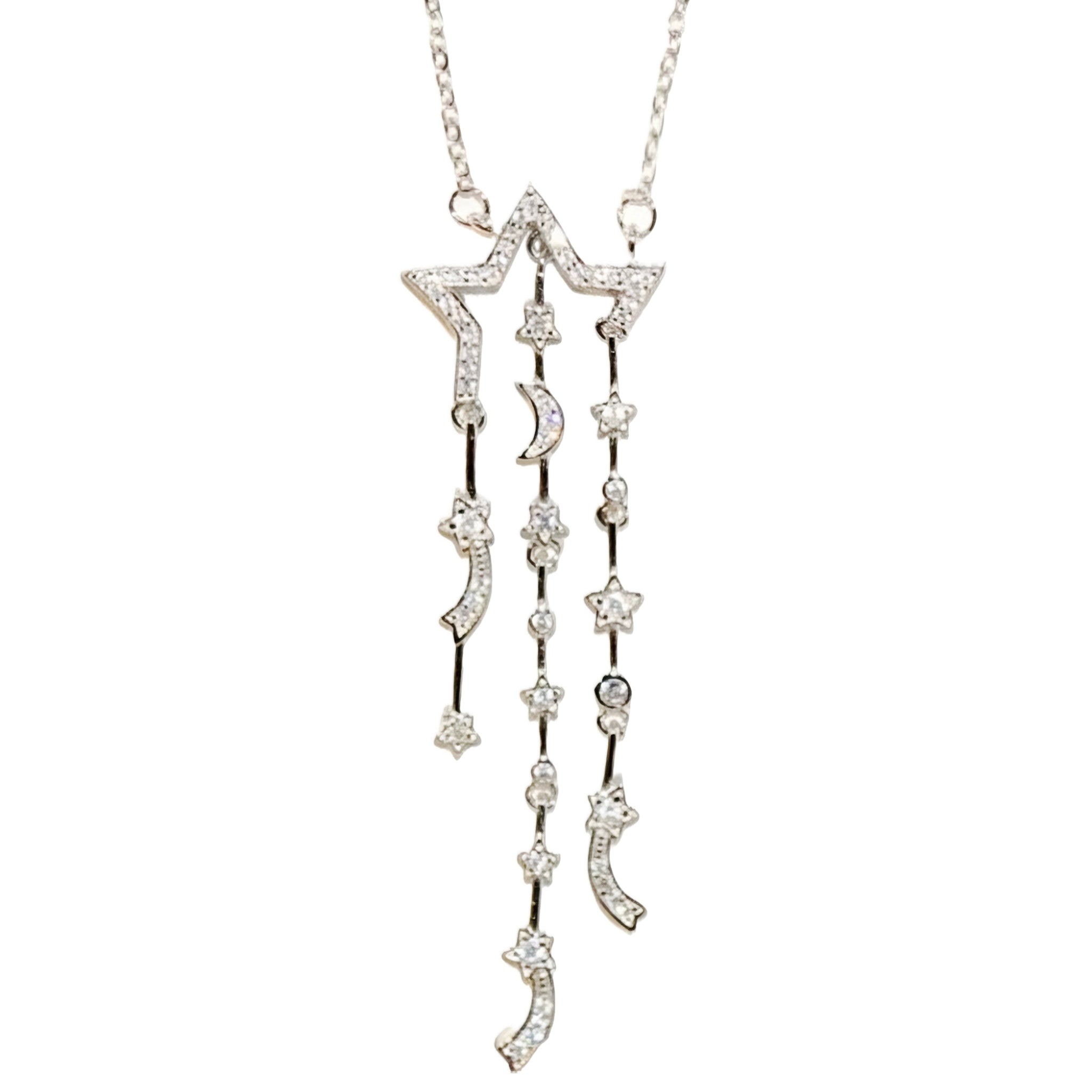 Comet tassel necklace light luxury high-end design sense niche collarbone chain 2024 new femininity neck chain jewelry