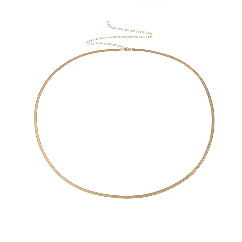 Simple metal snake bone chain waist chain, European and American metal chain summer and autumn fashion body chain belly button chain with jewelry