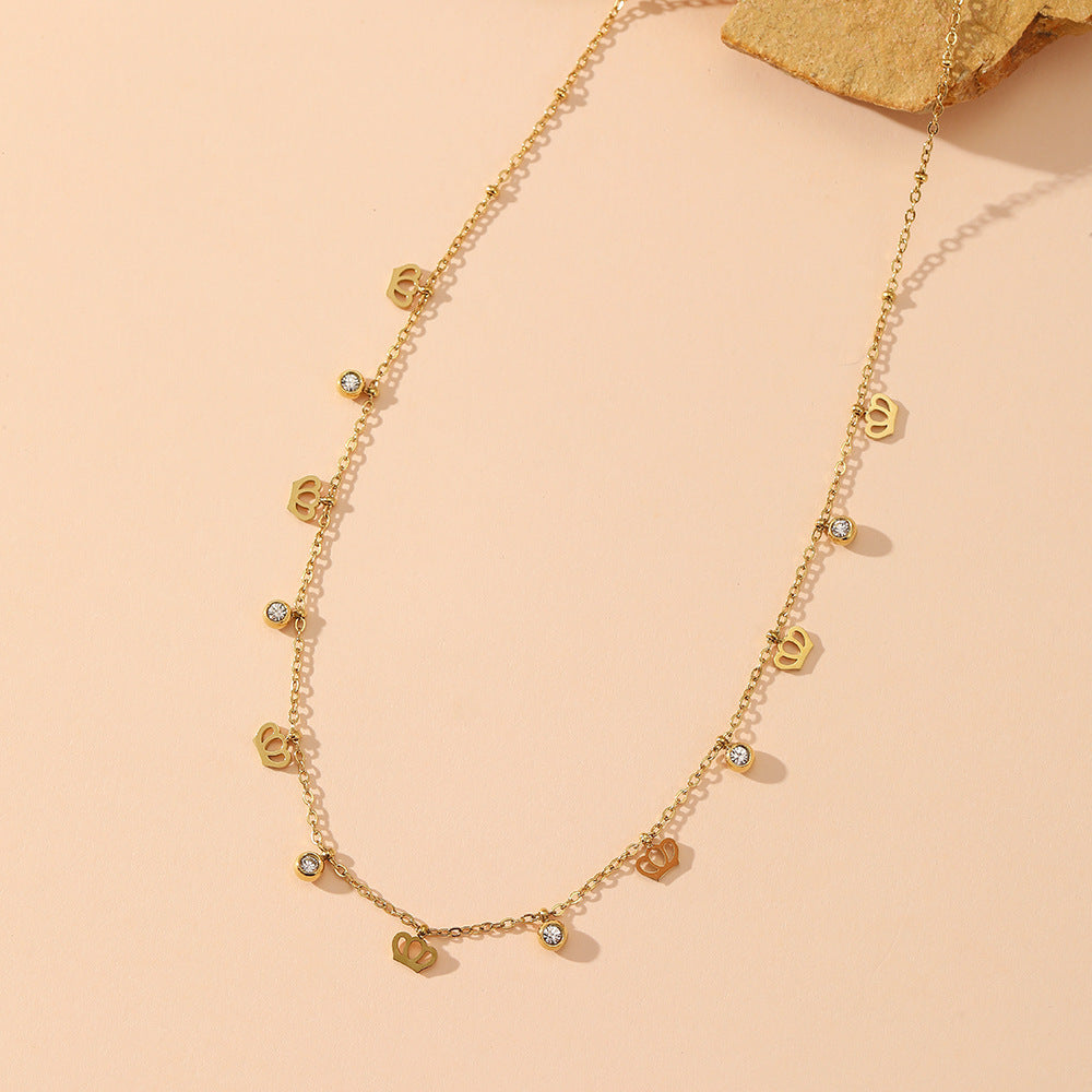 Summer Hot-Selling Hollow Multiple Pendant Waist Accessories Gold-Plated Crown Pendant Waist Chain