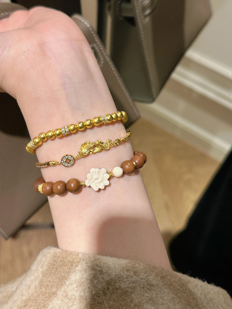 New Chinese Style Koi Brown Rope Woven Bracelet Fashion Jewelry