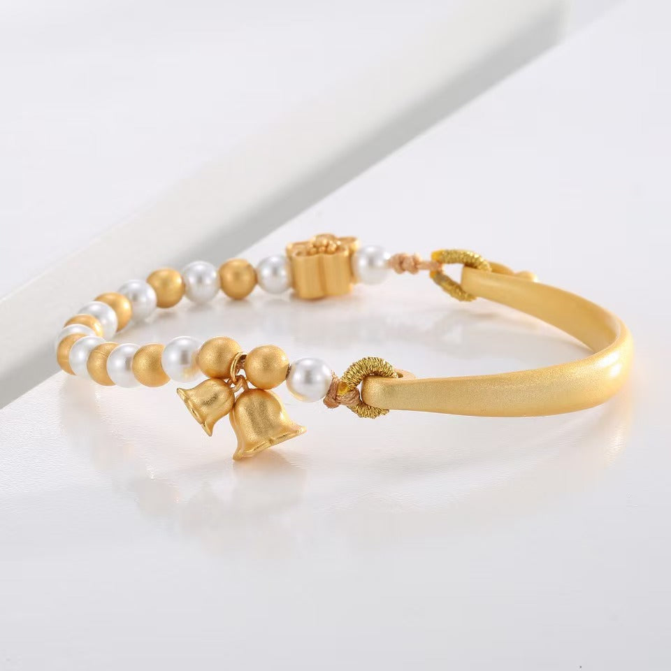 Environmental-Friendly Copper Real Gold Plating + Retro Style Bracelet
