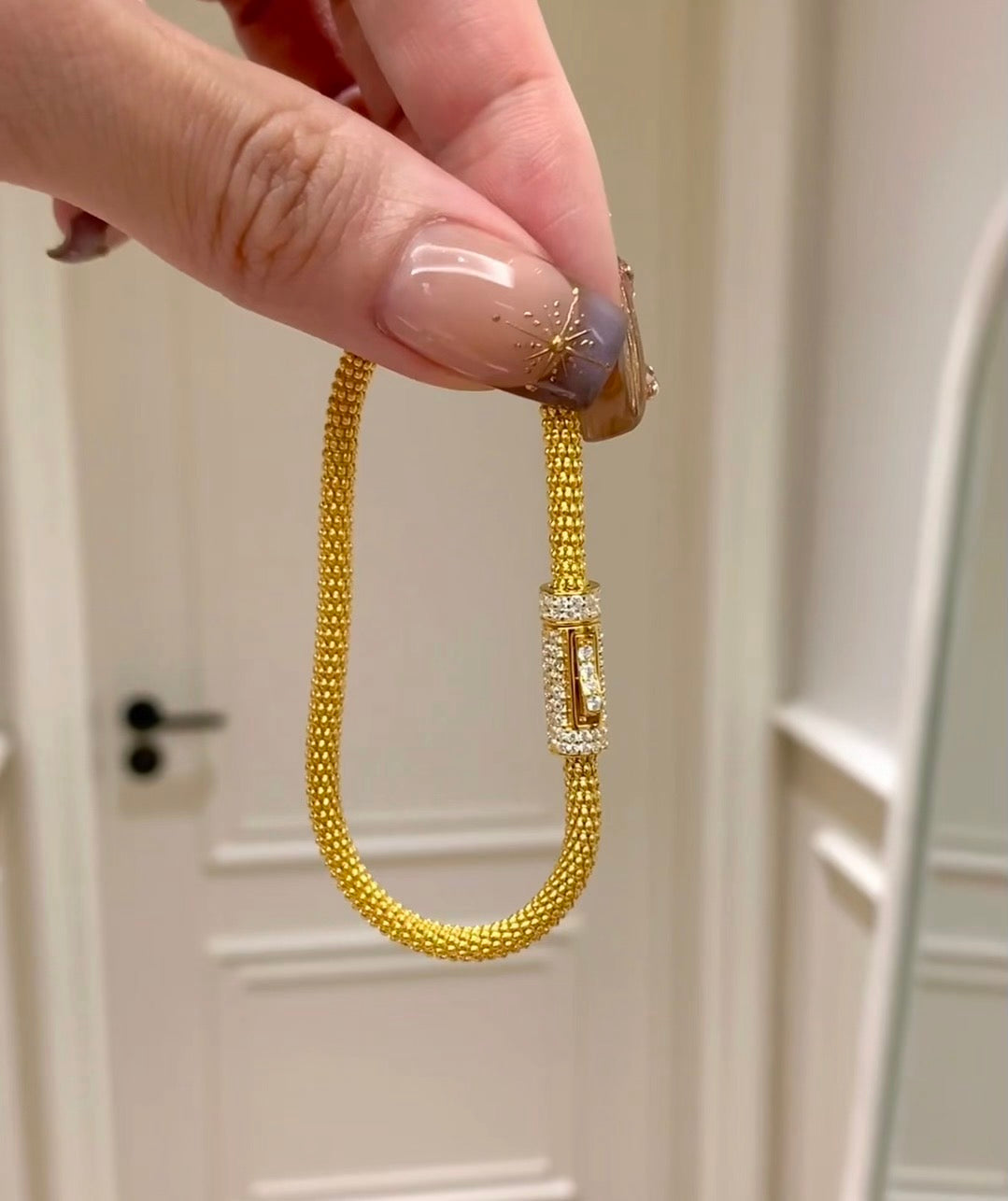 Real Gold Plating + Diamond Bracelet