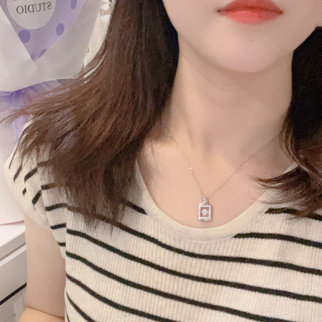 Green Copper Gold Plating + Fashion Perfume Necklace
