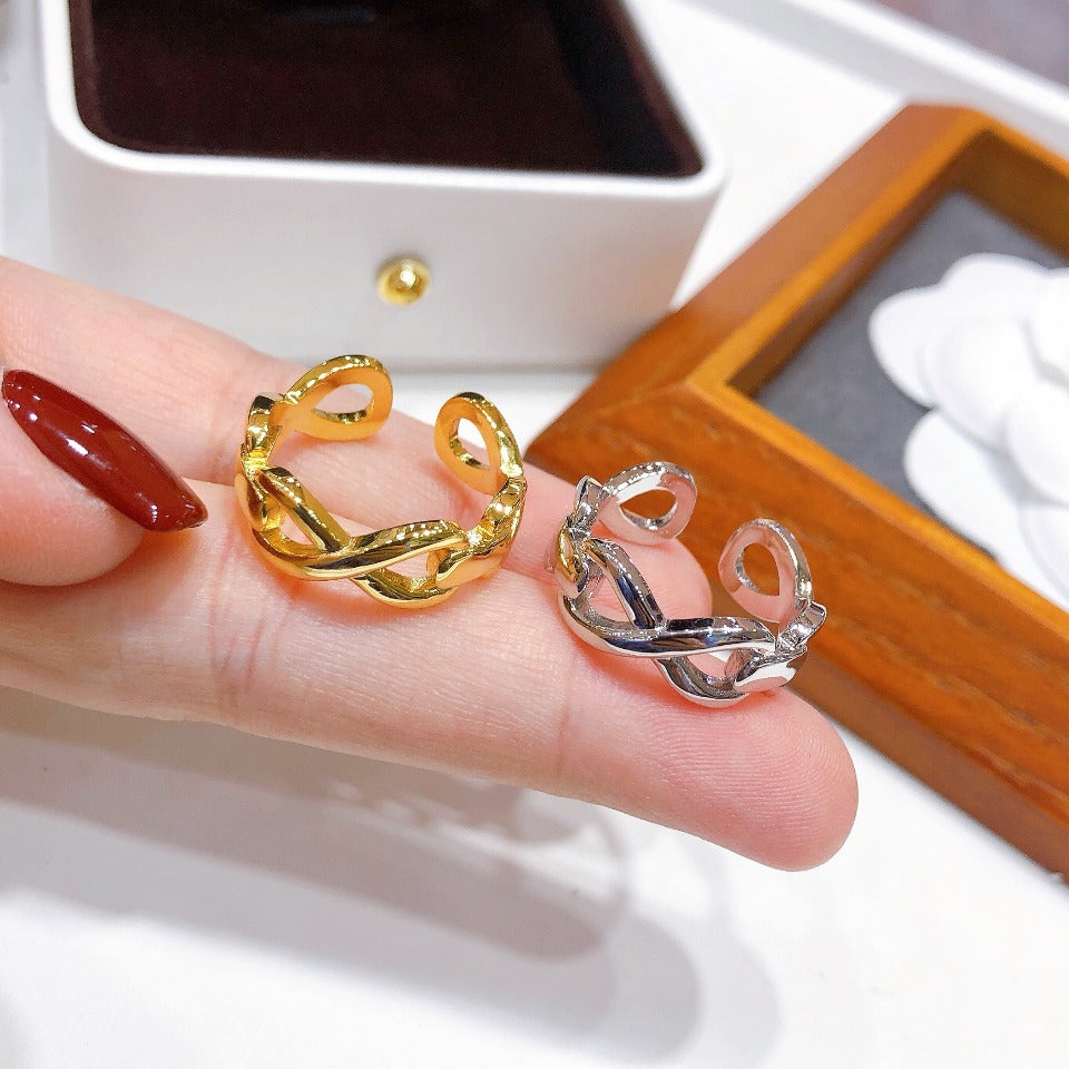 Environmental-Friendly Copper Real Gold Plating + Fashionable Simple Ring