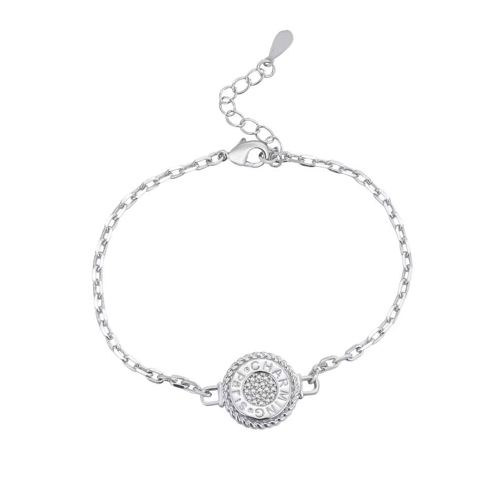    Minimalist High-End Round Pendant Bracelet Silver/Gold Two Colors Available Adjustable Chain